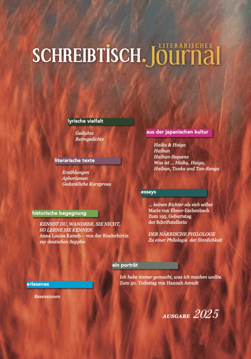 SCHREIBTISCH. Literarisches Journal, Ausgabe 2025
